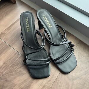 Black Strappy Women's Sandals